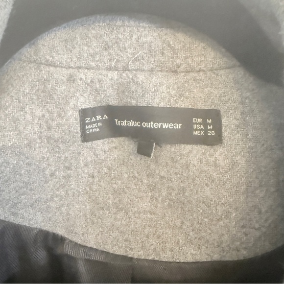 Zara Gray Pea Coat - Picture 3 of 6